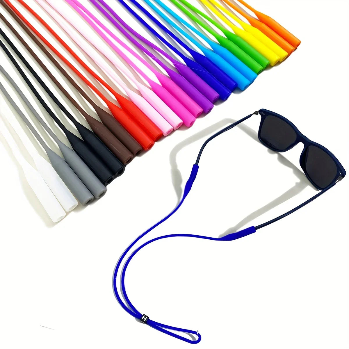 Cordão ajustável de silicone para óculos