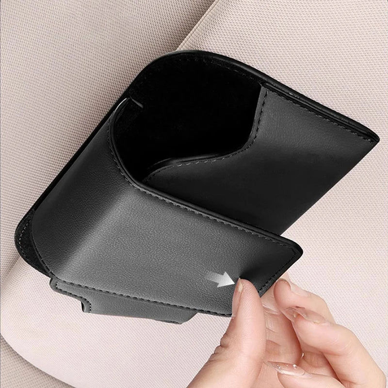Porta-Óculos de Couro para Carro